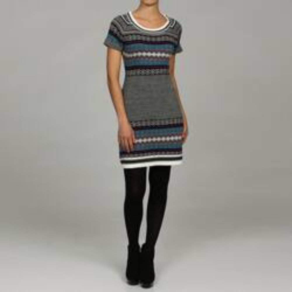Jessica Simpson Fair Isle Sweater Dress Sz S